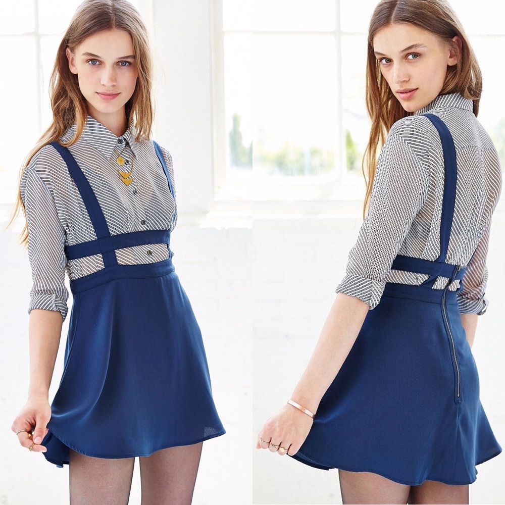 Sparkle & Fade Suspender Cage Overall Skirt 🟣